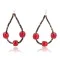 Certified Authentic Navajo NATIVE .925 Sterling Silver Hooks Natural CORAL HEISHI LOOP Native American Earrings 390791321210