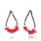 Certified Authentic Navajo NATIVE .925 Sterling Silver Hooks Natural CORAL HOOP Native American Earrings 390790917320
