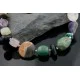 Certified Authentic Navajo Native .925 Sterling Silver Multicolor Stones Native American Necklace 750102-96