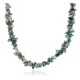Certified Authentic Navajo Native .925 Sterling Silver Natural Green Quartz Native American Necklace 750109-4-0