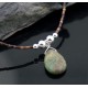 Certified Authentic Navajo Native .925 Sterling Silver Natural Turquoise DROP Native American Necklace 750103-39