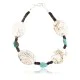 Certified Authentic Navajo NATIVE .925 Sterling Silver WHITE Turquoise Native American Bracelet 371017487123