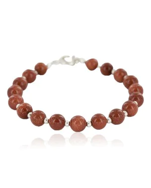 Certified Authentic Navajo Natural Goldstone Native American Bracelet 12945-9