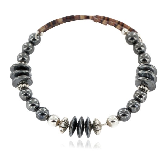 Navajo Natural Hematite Heishi Adjustable Wrap Bracelet NB160131221959 Navajo Natural Hematite Heishi Adjustable Wrap Bracelet NB160131221959