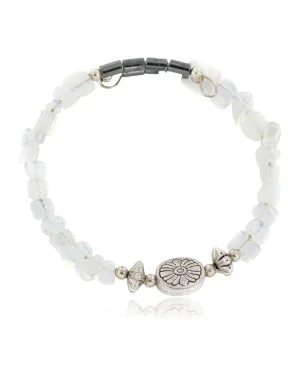 Certified Authentic Navajo Natural Opalite Hematite Heishi Adjustable Wrap Native American Bracelet 13049-3 Certified Authentic Navajo Natural Opalite Hematite Heishi Adjustable Wrap Native American Bracelet 13049-3