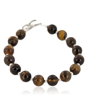 Certified Authentic Navajo Natural Tigers Eye Native American Bracelet 12888-1