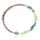 Certified Authentic Navajo Natural Turquoise Gaspeite Heishi Adjustable Wrap Native American Bracelet 13037-4