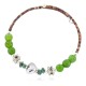 Certified Authentic Navajo Natural Turquoise Green Quartz Heishi Adjustable Wrap Native American Bracelet 13037-1