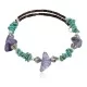 Certified Authentic Navajo Natural Turquoise Heishi Amethyst Adjustable Wrap Native American Bracelet 12742-70 Certified Authentic Navajo Natural Turquoise Heishi Amethyst Adjustable Wrap Native American Bracelet 12742-70