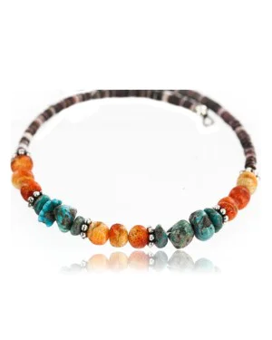 Certified Authentic Navajo Navajo Turquoise and JASPER Native American WRAP Bracelet 371071629314