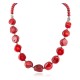 Certified Authentic Navajo Nickel Coral Native American Necklace 25291-10 Certified Authentic Navajo Nickel Coral Native American Necklace 25291-10
