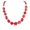 Certified Authentic Navajo Nickel Coral Native American Necklace 25291