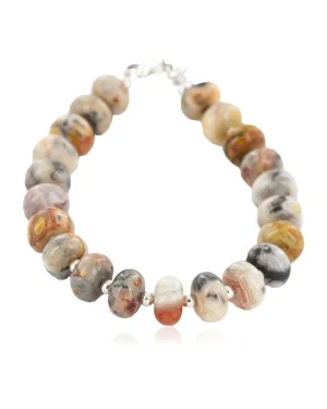 Certified Authentic Navajo Nickel Natural Agate Native American Bracelet 13066-3 Certified Authentic Navajo Nickel Natural Agate Native American Bracelet 13066-3