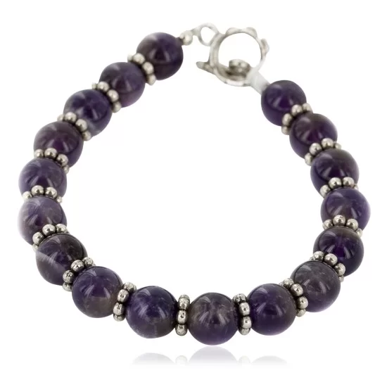 Navajo Nickel Natural Amethyst Bracelet NB151218011721 Navajo Nickel Natural Amethyst Bracelet NB151218011721