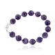 Certified Authentic Navajo Nickel Natural Amethyst Native American Bracelet 13025-2 Certified Authentic Navajo Nickel Natural Amethyst Native American Bracelet 13025-2