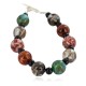 Certified Authentic Navajo Nickel Natural Black Onyx Multicolor Stones Native American Bracelet 13035-7 Certified Authentic Navajo Nickel Natural Black Onyx Multicolor Stones Native American Bracelet 13035-7