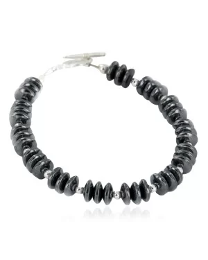 Navajo Nickel Natural Hematite Bracelet 12920-5