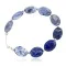 Certified Authentic Navajo Nickel Natural Lapis Native American Bracelet  13025-3