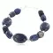 Certified Authentic Navajo Nickel Natural Lapis Native American Bracelet 13065-2