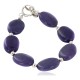 Certified Authentic Navajo Nickel Natural Purple Agate Native American Bracelet 12921-1