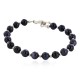 Certified Authentic Navajo Nickel Natural Purple Goldstone Native American Bracelet 13039-15 Certified Authentic Navajo Nickel Natural Purple Goldstone Native American Bracelet 13039-15