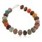 Certified Authentic Navajo Nickel Natural Quartz Multicolor Native American Bracelet 12938