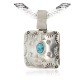 Certified Authentic Navajo Nickel Natural Turquoise Native American Necklace 12911-2