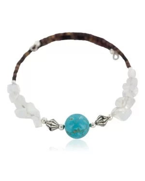 Certified Authentic Navajo Opalite Heishi Native American Adjustable Wrap Bracelet 13151-4