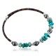 Certified Authentic Navajo Turquoise and HEMATITE Native American WRAP Bracelet 12726