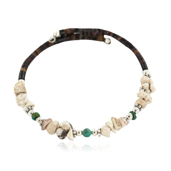 Certified Authentic Navajo White Howlite Heishi Native American Adjustable Wrap Bracelet 13131-2 Certified Authentic Navajo White Howlite Heishi Native American Adjustable Wrap Bracelet 13131-2