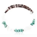 Certified Authentic Navajo WRAP Turquoise and Quartz Native American Bracelet 371054966619