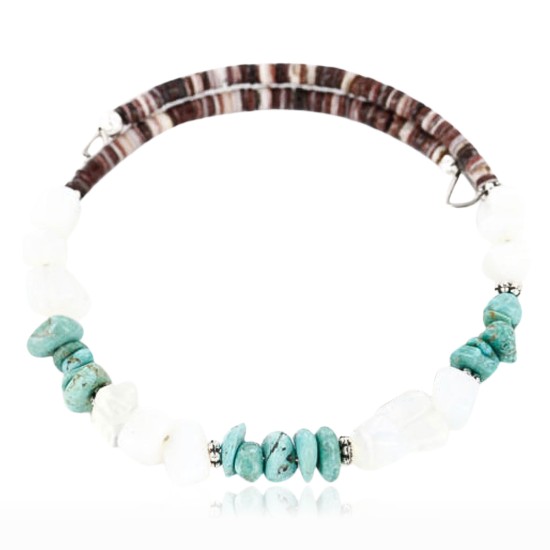 Certified Authentic Navajo WRAP Turquoise and Quartz Native American Bracelet 371054966619