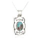 Certified Authentic Nickel Kokopelli Handmade Navajo Natural Turquoise Native American Necklace 12810-11