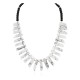 Certified Authentic Nickel Navajo Natural Black Onyx White Howlite Native American Necklace 18264-6