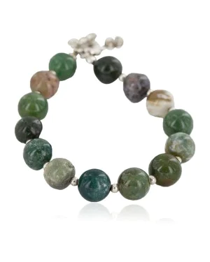 Certified Authentic Nickel Navajo Natural Green Jasper Native American Bracelet 13035-4 Certified Authentic Nickel Navajo Natural Green Jasper Native American Bracelet 13035-4