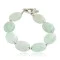 Certified Authentic Nickel Navajo Natural Green Quartz Native American Bracelet 13039-3