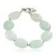Certified Authentic Nickel Navajo Natural Green Quartz Native American Bracelet 13039-3