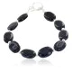 Certified Authentic Nickel Navajo Natural Purple Goldstone Native American Bracelet 13039-8