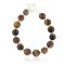 Certified Authentic Nickel Navajo Natural Tigers Eye Native American Bracelet 13038-8