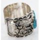 Large Collectable Handmade Certified Authentic Navajo .925 Sterling Silver Coral Turquoise Signed Native American Cuff Bracelet 12471