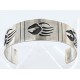 Certified Authentic Navajo Bear Paw .925 Sterling Silver Sterling Silver Native American Bracelet 371004246677