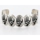 Collectable Handmade Certified Authentic Hopi .925 Sterling Silver Bear Paw Signed Native American Cuff Bracelet 390822263088