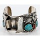 Collectable Handmade Certified Authentic Navajo .925 Sterling Silver Coral Turquoise Signed Native American Watch Cuff Bracelet 390822858662 All Products 390822858662 390822858662 (by LomaSiiva)