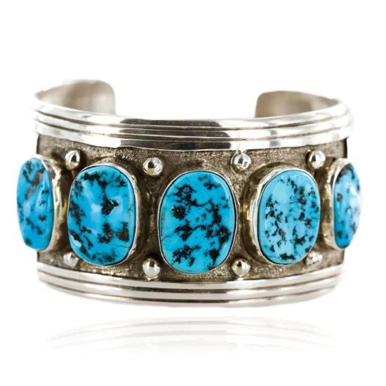 Collectable Handmade Certified Authentic Navajo .925 Sterling Silver Turquoise Native American Cuff Bracelet 12502 Collectable Handmade Certified Authentic Navajo .925 Sterling Silver Turquoise Native American Cuff Bracelet 12502