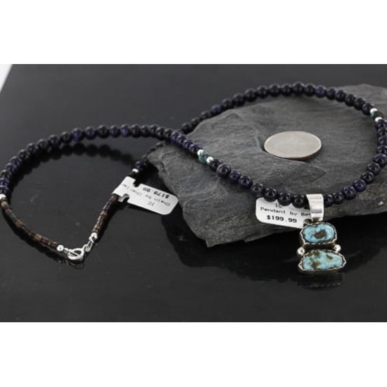 Navajo .925 Sterling Silver Turquoise Necklace 390741477262 Navajo .925 Sterling Silver Turquoise Necklace 390741477262