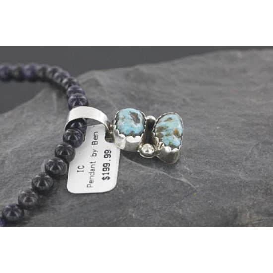 Navajo .925 Sterling Silver Turquoise Necklace 390741477262 Navajo .925 Sterling Silver Turquoise Necklace 390741477262
