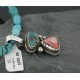 Delicate $450 Handmade Certified Authentic Navajo .925 Sterling Silver Natural Spiny Oyster and Turquoise Native American Necklace 390718664139