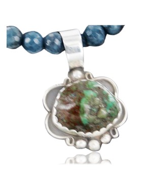 Delicate $480 Handmade Certified Authentic Navajo .925 Sterling Silver Natural Turquoise Native American Necklace 370962257388
