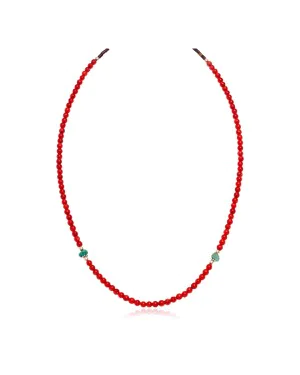 Delicate .925 Sterling Silver Certified Authentic Navajo Native American Natural Turquoise Coral Necklace 15975-250 Delicate .925 Sterling Silver Certified Authentic Navajo Native American Natural Turquoise Coral Necklace 15975-250