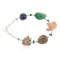 Delicate Certified Authentic Navajo .925 Sterling Silver Natural Turquoise Jasper Jade Lapis Native American Bracelet 12975-3